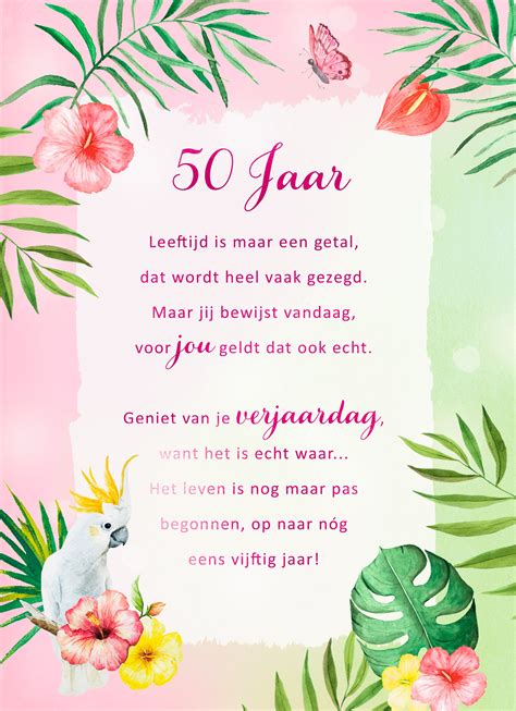 verjaardagswens 50 jaar vrouw|Gefeliciteerd 50 jaar teksten